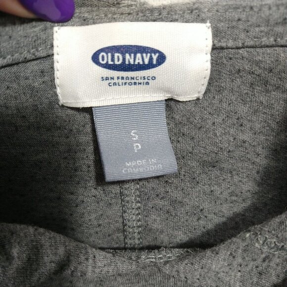 Old Navy Hooded Top Shirt Women Size S Heather Grey Long Sleeve Pullover - Picture 6 of 8